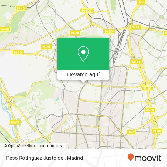 Mapa Peso Rodriguez Justo del, Calle de los Algodonales, 9 28039 Berruguete Madrid