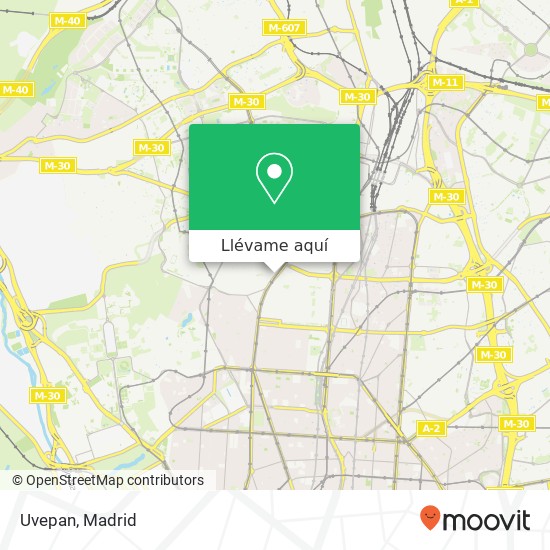 Mapa Uvepan, Calle de Bravo Murillo, 255 28020 Berruguete Madrid