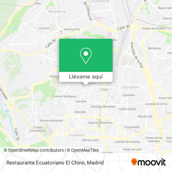 Mapa Restaurante Ecuatoriano El Chino
