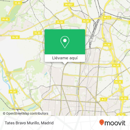 Mapa Tates Bravo Murillo, Calle de Bravo Murillo, 239 28039 Berruguete Madrid