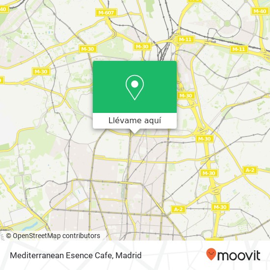 Mapa Mediterranean Esence Cafe, Avenida de Alberto Alcocer, 5 28036 Nueva España Madrid