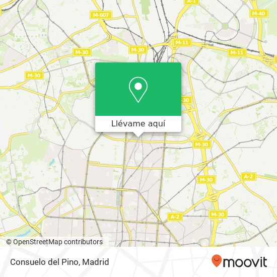 Mapa Consuelo del Pino, Calle del Padre Damián, 29 28036 Nueva España Madrid