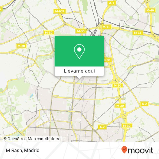 Mapa M Rash, Calle de Juan Ramón Jiménez 28036 Nueva España Madrid