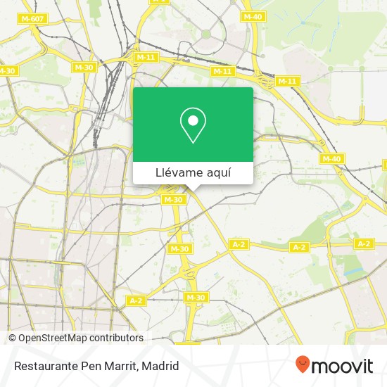 Mapa Restaurante Pen Marrit, Calle de Arturo Soria, 198 28043 Colina Madrid
