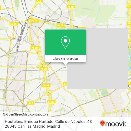 Mapa Hosteleria Enrique Hurtado, Calle de Nápoles, 48 28043 Canillas Madrid
