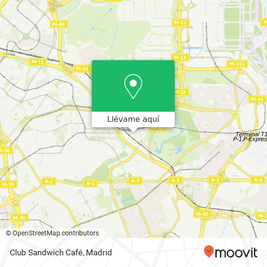 Mapa Club Sandwich Café, Calle de Estrasburgo, 2 28042 Corralejos Madrid