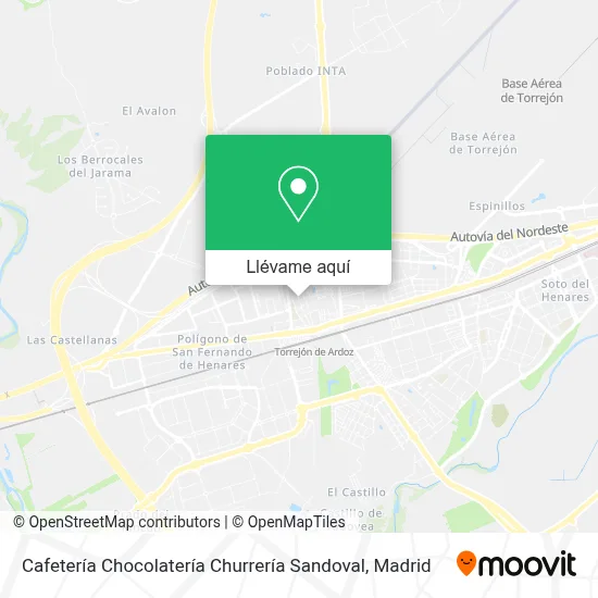 Mapa Cafetería Chocolatería Churrería Sandoval