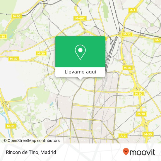 Mapa Rincon de Tino, Plaza de la Remonta 28039 Valdeacederas Madrid