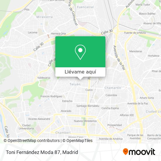 Mapa Toni Fernández Moda 87