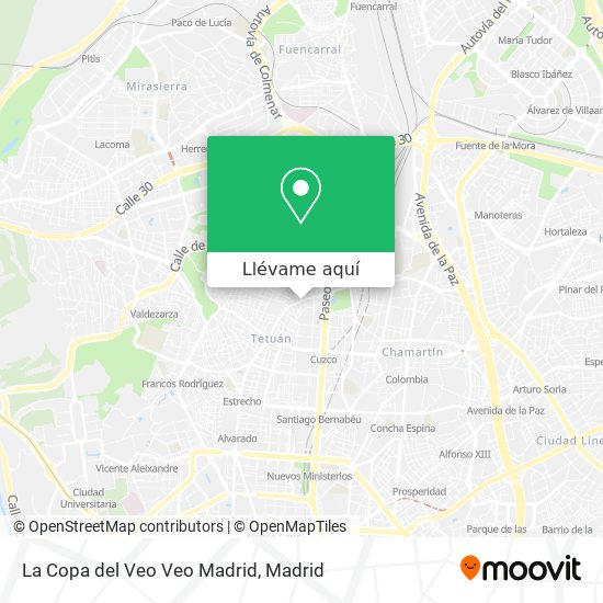 Mapa La Copa del Veo Veo Madrid