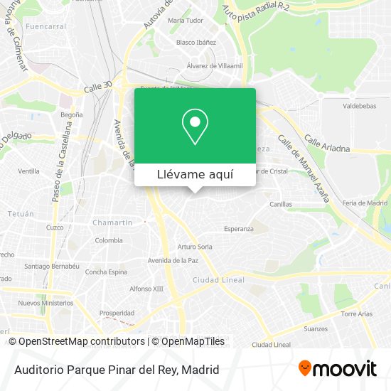 Mapa Auditorio Parque Pinar del Rey