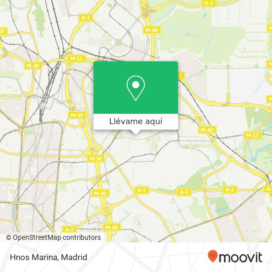 Mapa Hnos Marina, Calle de Agustín Calvo, 10 28043 Canillas Madrid