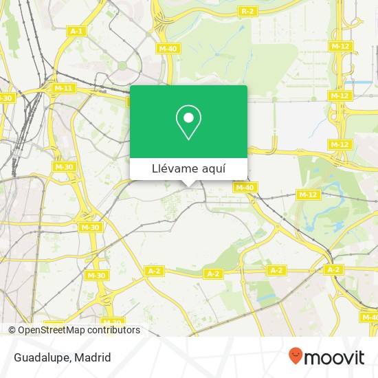 Mapa Guadalupe, Carretera de Canillas, 138 28043 Madrid