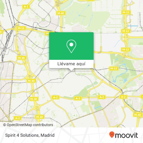 Mapa Spirit 4 Solutions, Calle de Silvano, 92 28043 Madrid