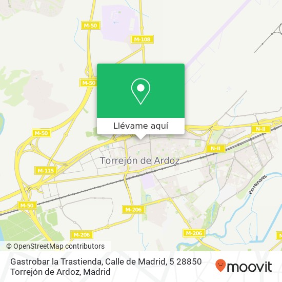 Mapa Gastrobar la Trastienda, Calle de Madrid, 5 28850 Torrejón de Ardoz
