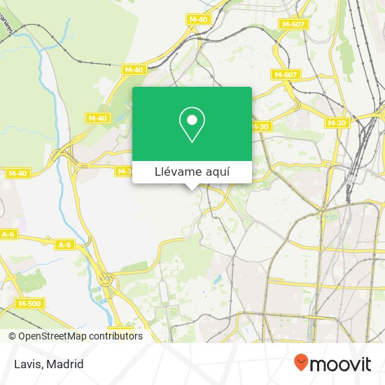 Mapa Lavis, Calle de Valderrodrigo, 14 28035 Valdezarza Madrid