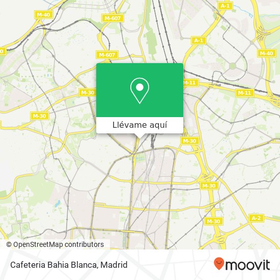 Mapa Cafeteria Bahia Blanca, Calle San Ramón Nonato, 4 28046 Castilla Madrid