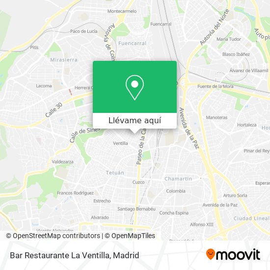 Mapa Bar Restaurante La Ventilla