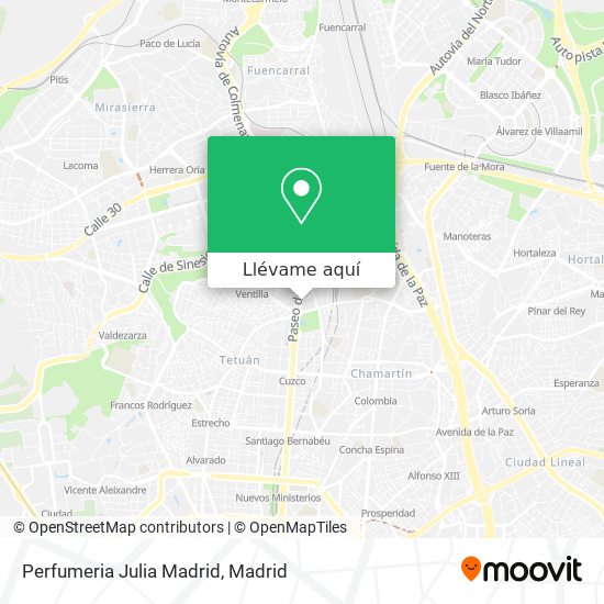 Mapa Perfumeria Julia Madrid