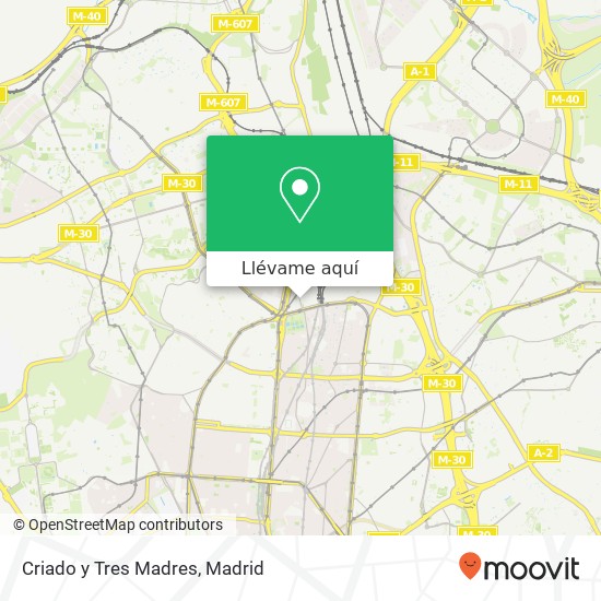 Mapa Criado y Tres Madres, Calle de Enrique Larreta, 6 28036 Castilla Madrid