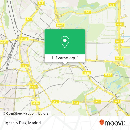 Mapa Ignacio Diez, Calle de Ayacucho 28043 Madrid