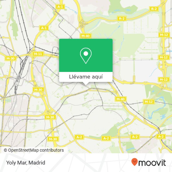 Mapa Yoly Mar, Calle de Valdetorres de Jarama, 23 28043 Pinar del Rey Madrid