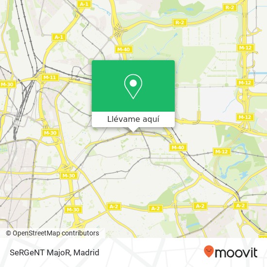 Mapa SeRGeNT MajoR, 28043 Pinar del Rey Madrid