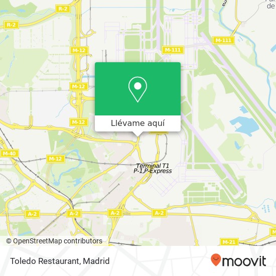 Mapa Toledo Restaurant, Avenida de Logroño, 305 28042 Timón Madrid