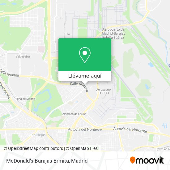 Mapa McDonald's Barajas Ermita