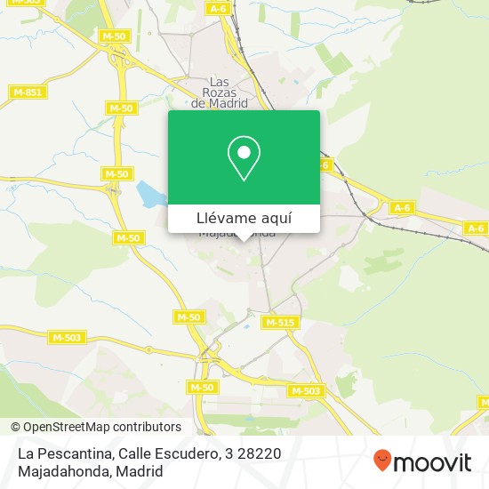 Mapa La Pescantina, Calle Escudero, 3 28220 Majadahonda