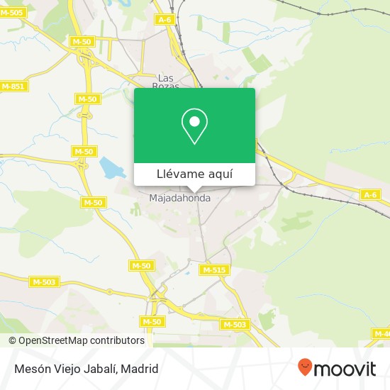 Mapa Mesón Viejo Jabalí, Calle San Isidro, 23 28220 Majadahonda