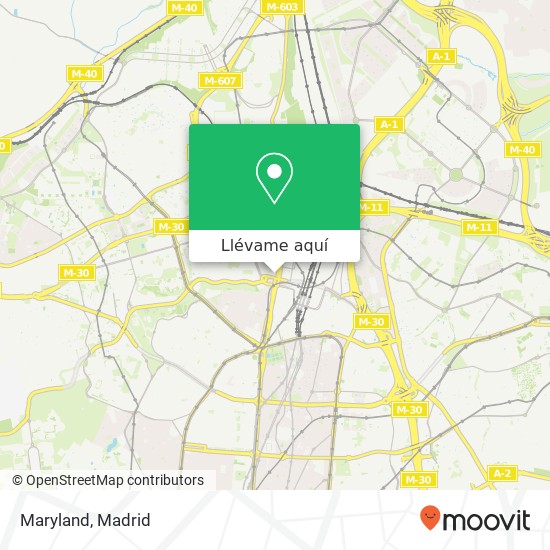 Mapa Maryland, Paseo de la Castellana, 259 28046 La Paz Madrid