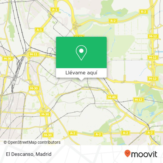 Mapa El Descanso, Calle de Rogelio Muñoz, 2 28033 Pinar del Rey Madrid