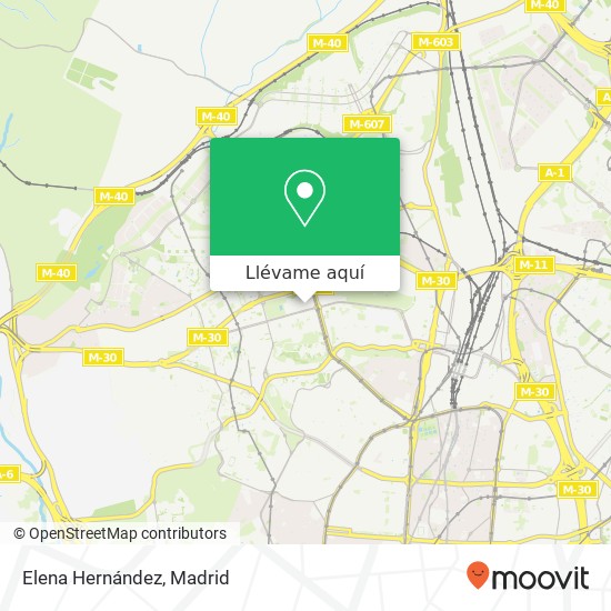 Mapa Elena Hernández, 28029 Pilar Madrid