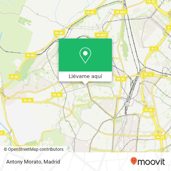 Mapa Antony Morato, 28029 Pilar Madrid