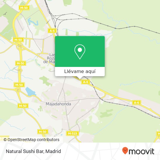 Mapa Natural Sushi Bar, Carretera de la Coruña 28231 Las Rozas de Madrid