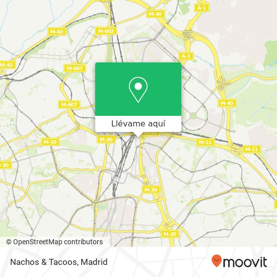Mapa Nachos & Tacoos, Calle de Pastora Imperio, 2 28036 Castilla Madrid