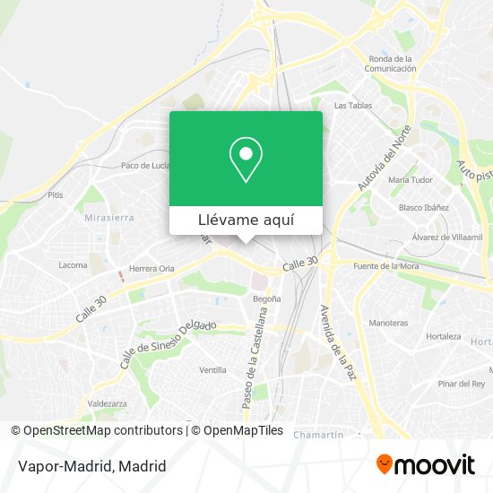 Mapa Vapor-Madrid