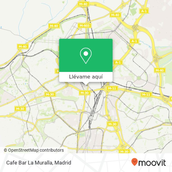 Mapa Cafe Bar La Muralla, Calle de Ángel Múgica, 2 28034 Valverde Madrid