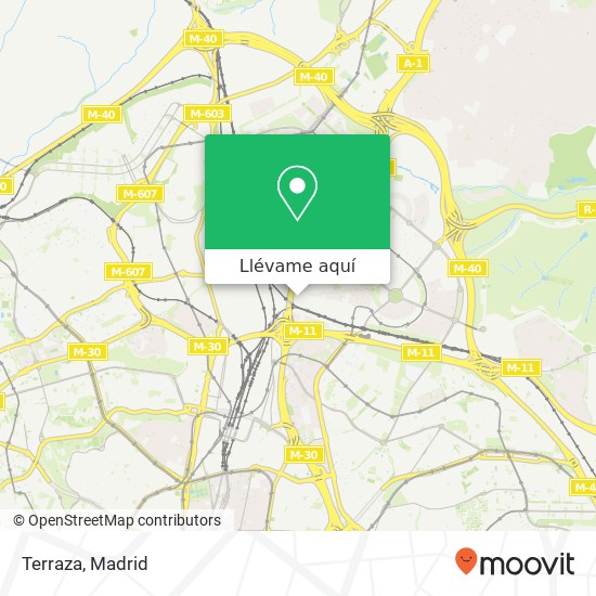 Mapa Terraza, Avenida de Manoteras 28050 Valdefuentes Madrid