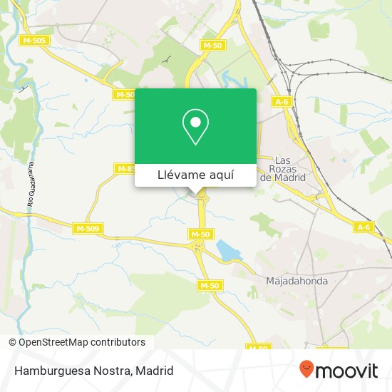 Mapa Hamburguesa Nostra, 28222 Majadahonda