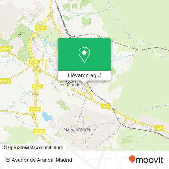 Mapa El Asador de Aranda, Avenida Coruña 28231 Las Rozas de Madrid