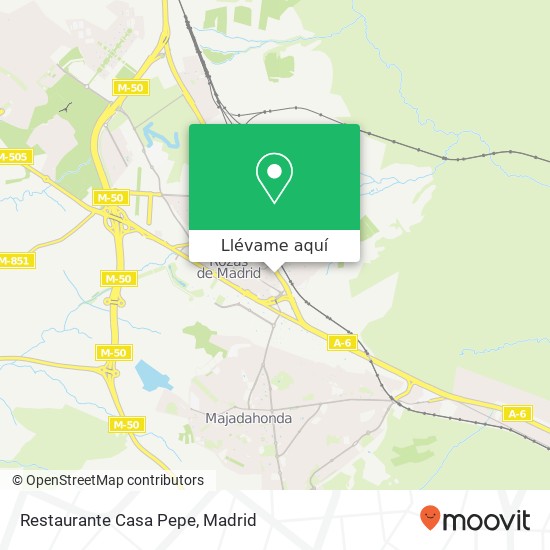 Mapa Restaurante Casa Pepe, Avenida Coruña, 56 28231 Las Rozas de Madrid