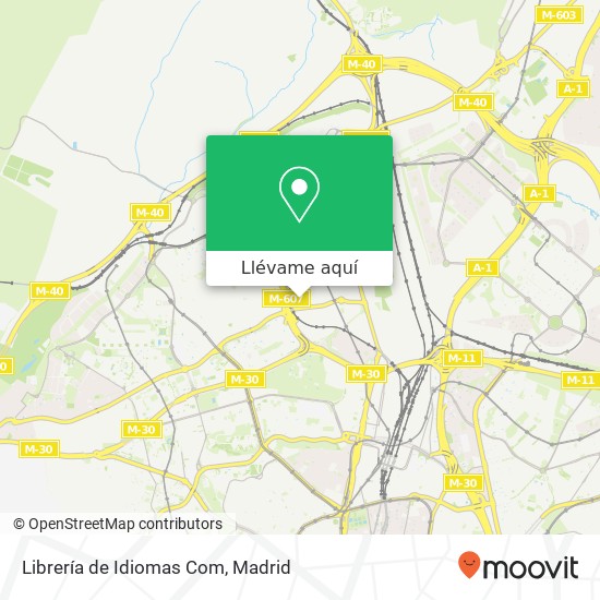 Mapa Librería de Idiomas Com