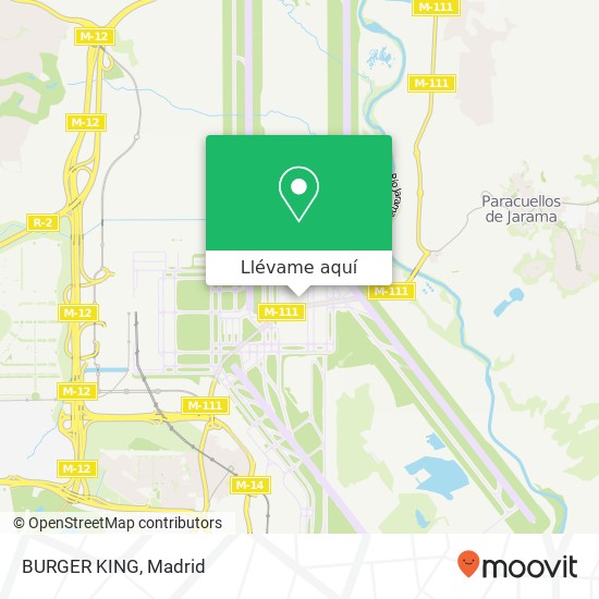 Mapa BURGER KING, Avenida de Logroño 28042 Aeropuerto Madrid
