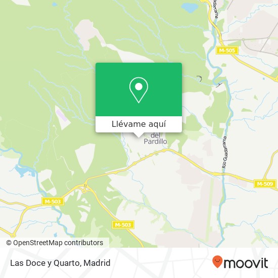 Mapa Las Doce y Quarto, Camino Real, 20 28229 Villanueva del Pardillo