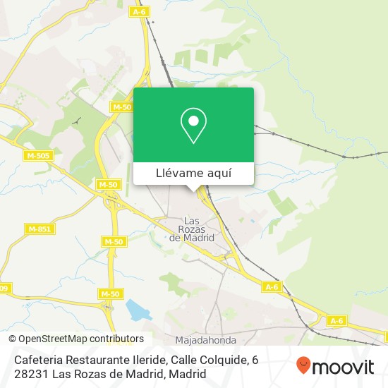 Mapa Cafeteria Restaurante Ileride, Calle Colquide, 6 28231 Las Rozas de Madrid