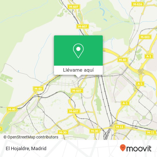 Mapa El Hojaldre, Calle Monasterio de Samos, 20 28049 El Goloso Madrid