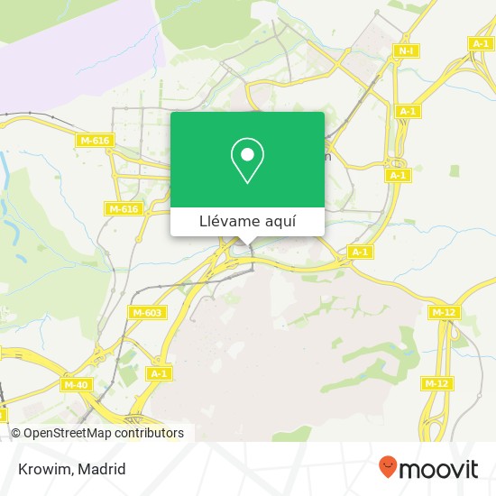 Mapa Krowim, 28108 Arroyo de la Vega Alcobendas