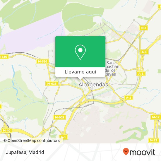 Mapa Jupafesa, Paseo de la Chopera, 47 28100 Alcobendas